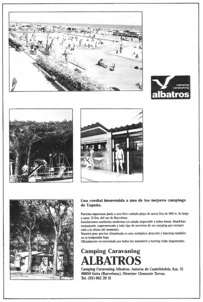 Anuncio del camping Albatros de Gav&agrave; Mar publicado en una gu�a de campings